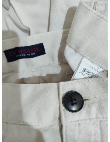 Pantaloni crem US Polo Assn model clasic drept