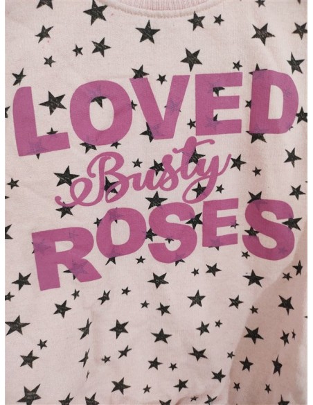 Bluza roz cu stelute negre si scris pe piept Kids Club