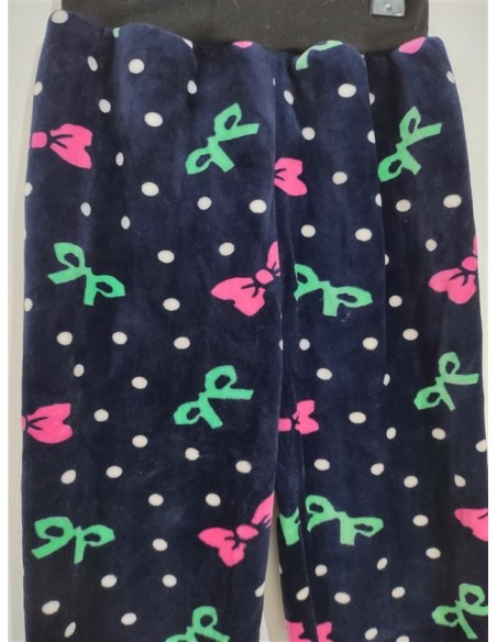 Pantaloni negri cu imprimeu multicolor vesel