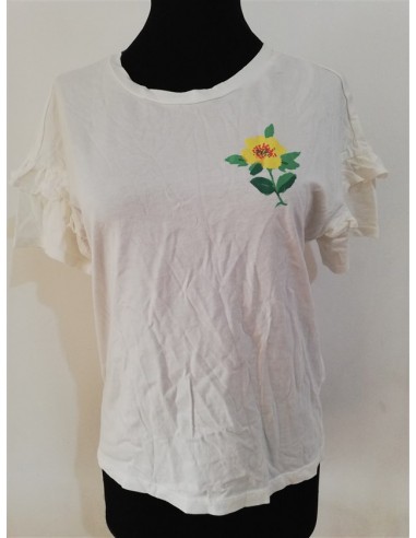 Tricou alb de dama cu imprimeu floare Clockhouse