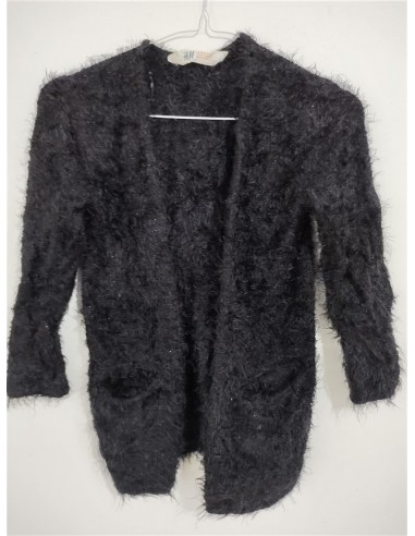 Cardigan latos negru cu buzunare HM