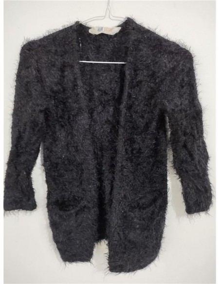 Cardigan latos negru cu buzunare HM