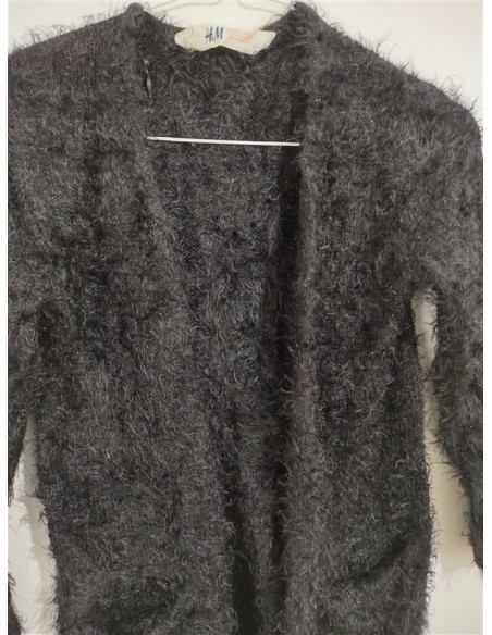 Cardigan latos negru cu buzunare HM