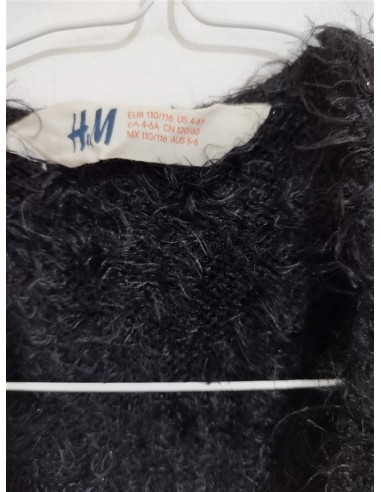 Cardigan latos negru cu buzunare HM