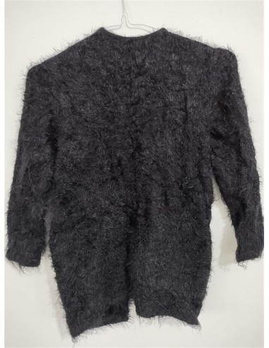 Cardigan latos negru cu buzunare HM