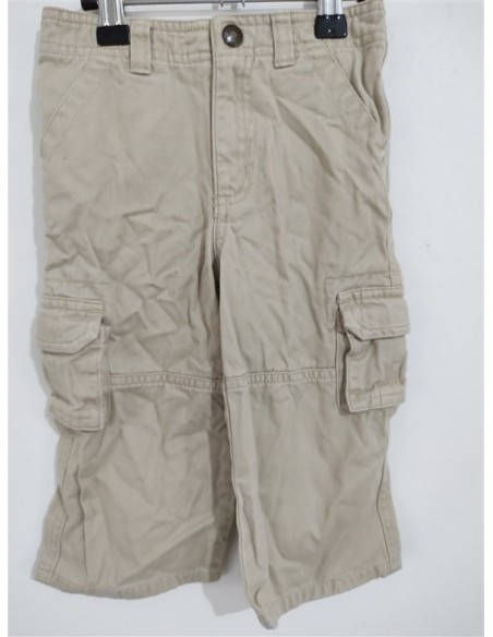 Pantaloni scurti de blugi crem cu buzunare si nasture