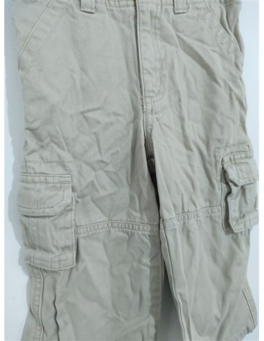 Pantaloni scurti de blugi crem cu buzunare si nasture