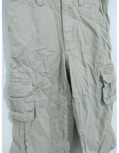 Pantaloni scurti de blugi crem cu buzunare si nasture