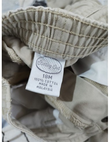 Pantaloni scurti de blugi crem cu buzunare si nasture