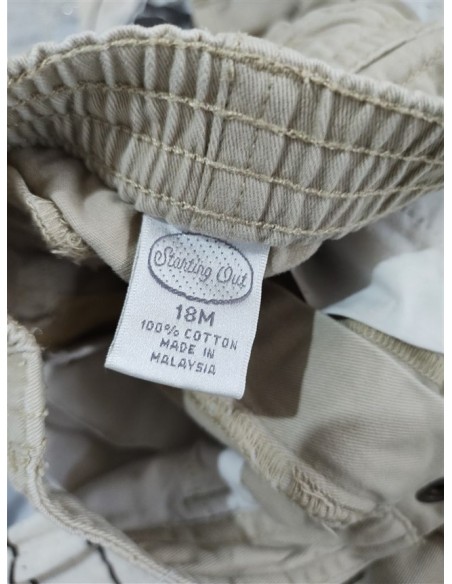 Pantaloni scurti de blugi crem cu buzunare si nasture