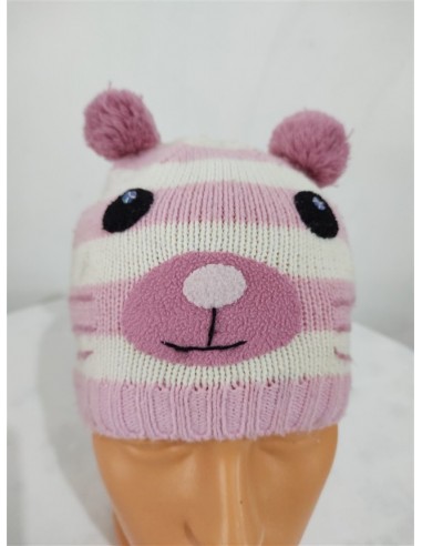 Caciula tricotata multicolora cu moate si ochisori