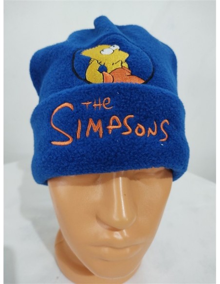 Caciula albastra de flecee cu The Simpsons