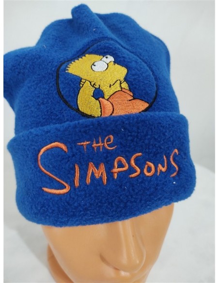 Caciula albastra de flecee cu The Simpsons