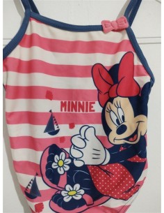 Costum de baie cu bretele si imprimeu Minnie 2