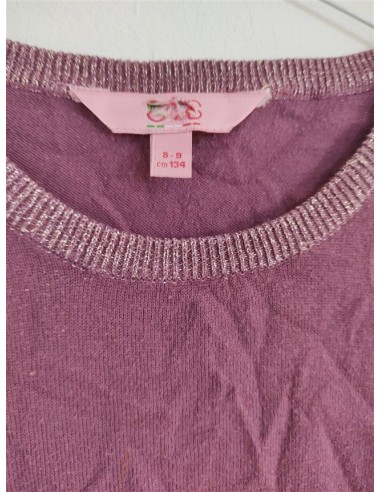 Pulover visiniu din tricot fin si detalii stralucitoare