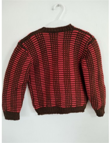 Pulover multicolor tricotat cu inchidere in nasturi