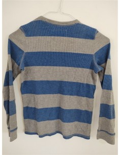 Bluza sport gri cu dungi albastre 2