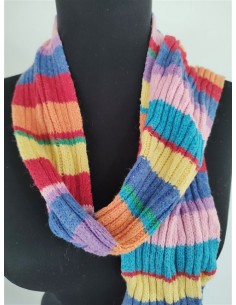 Fular tricotat multicolor 2