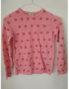Pulover roz tricotat fin cu buline Lc Waikiki