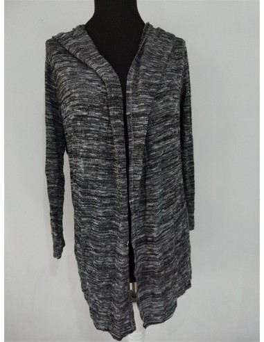 Cardigan cu gluga negru cu gri HM