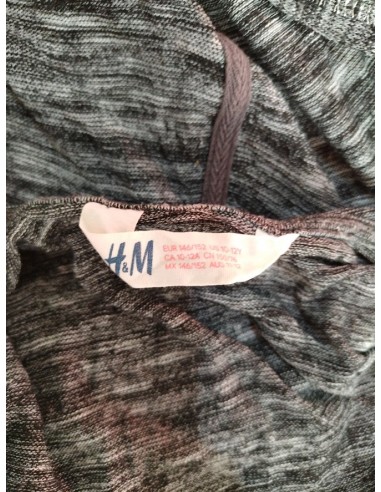 Cardigan cu gluga negru cu gri HM