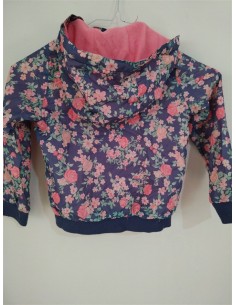 Jacheta inflorata cu gluga si fermoar 2