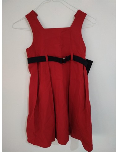 Sarafan fara maneci tip uniforma cu cordon in talie