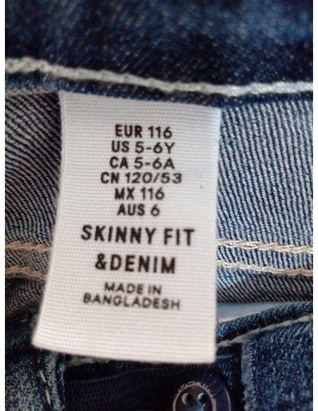 Blugi casual cu buzunare si nasture