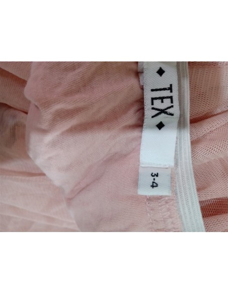 Fusta roz din tull cu elastic in talie Tex