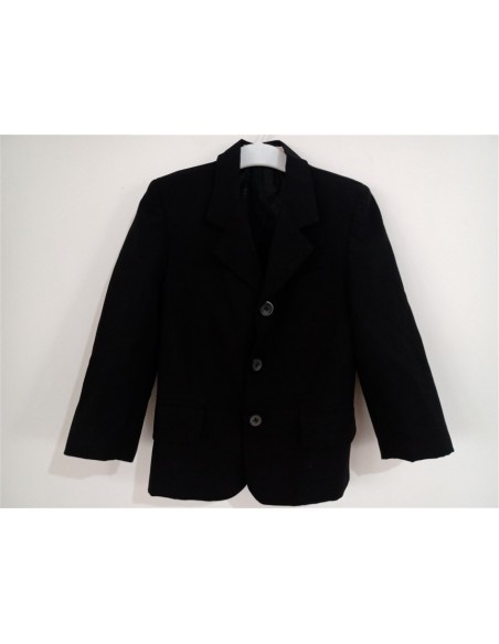 Sacou elegant negru cu buzunare si nasturi