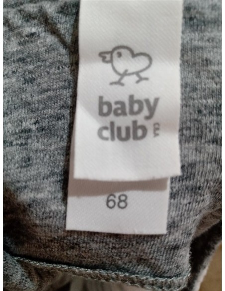 Pantaloni lungi tip salopeta cu bretele si imprimeu leut CA