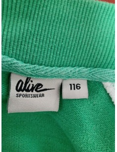 Bluza sport verde cu maneci albe Alive 2
