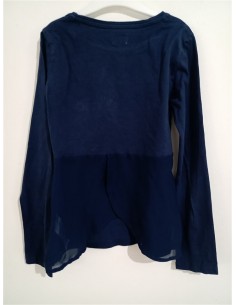 Bluza neagra cu flori albe pe piept FF 2