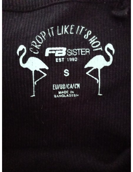 Tricou scurt negru FB Sister