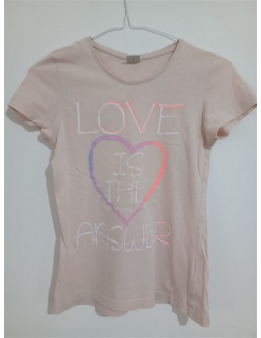 Tricou roz cu imprimeu scris pe piept sOliver