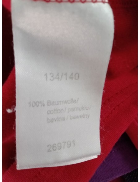 Bluza rosie de bumbac cu imprimeu pe piept