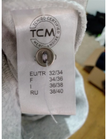 Pantaloni gri cu banda elastica in talie TCM