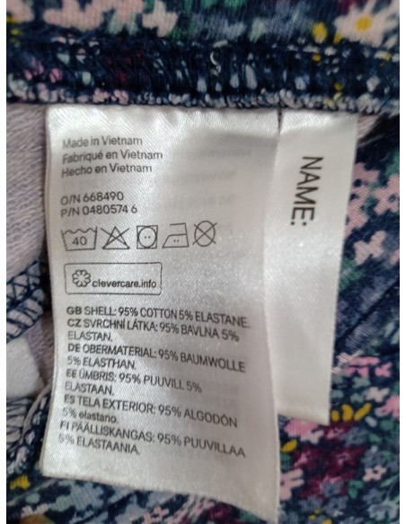 Pantaloni slim tip colant imprimeu floral
