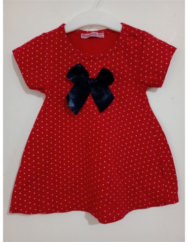 Rochie rochie cu picatele albe si funda neagra Citlenbik