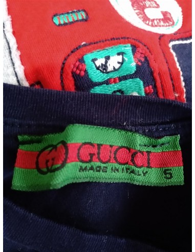 Bluza albastra cu imprimeu fluture pe piept Gucci