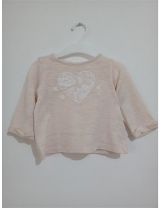 Bluza cu broderie inima pe piept