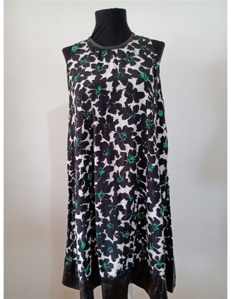 Rochie medie dama fara maneci cu volan jos Mango