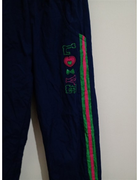 Pantaloni cu buzunare si dungi multicolore pe lateral HS