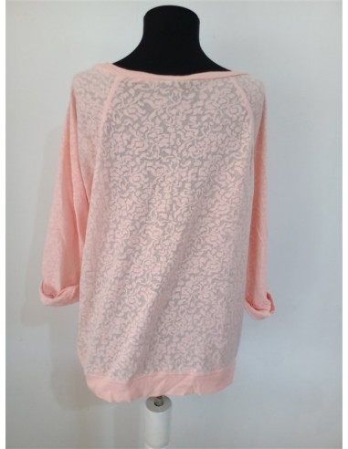 Bluza cu maneca lunga portocalie si motive florale Golddigga