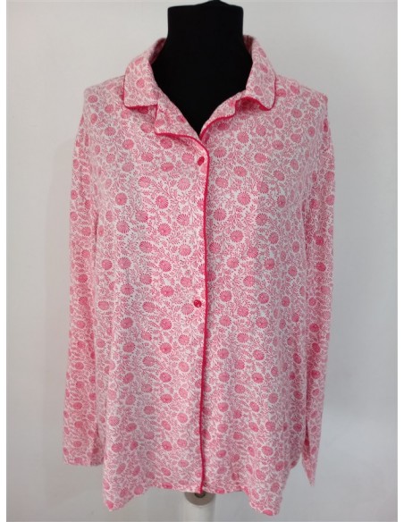 Bluza de pijama dama cu maneca lunga si rever