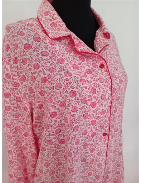 Bluza de pijama dama cu maneca lunga si rever