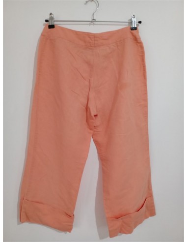 Pantaloni treisferturi de dama model largut cu fermoar si nasture