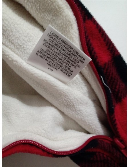 Combinezon fleece in carouri cu gluga si urechiuse Faded Glory