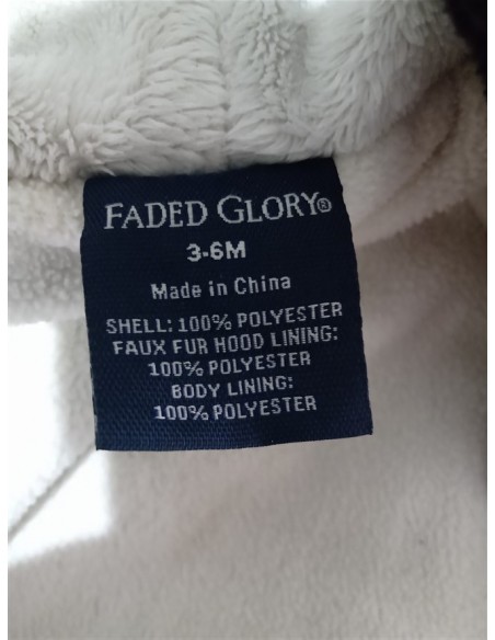 Combinezon fleece in carouri cu gluga si urechiuse Faded Glory