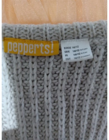 Pulover alb tricotat Pepperts